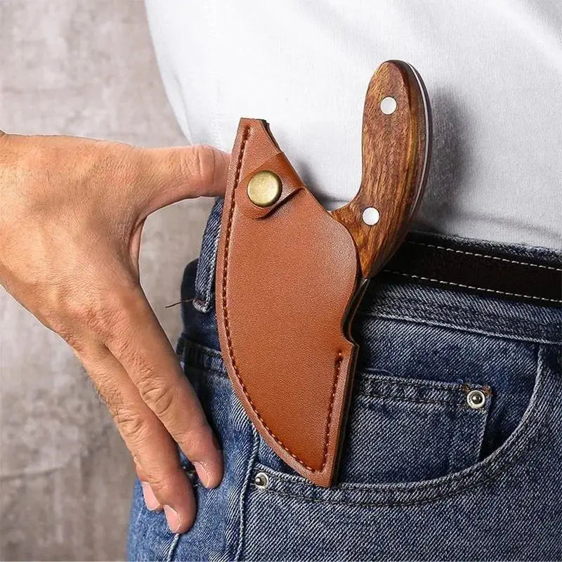 Utility Knife Cleaver Meat Fruit Vegetables Boning Knife Wood Handle Can Open Bottle Barbecue Kitchen Knives Chef Cooking Tools