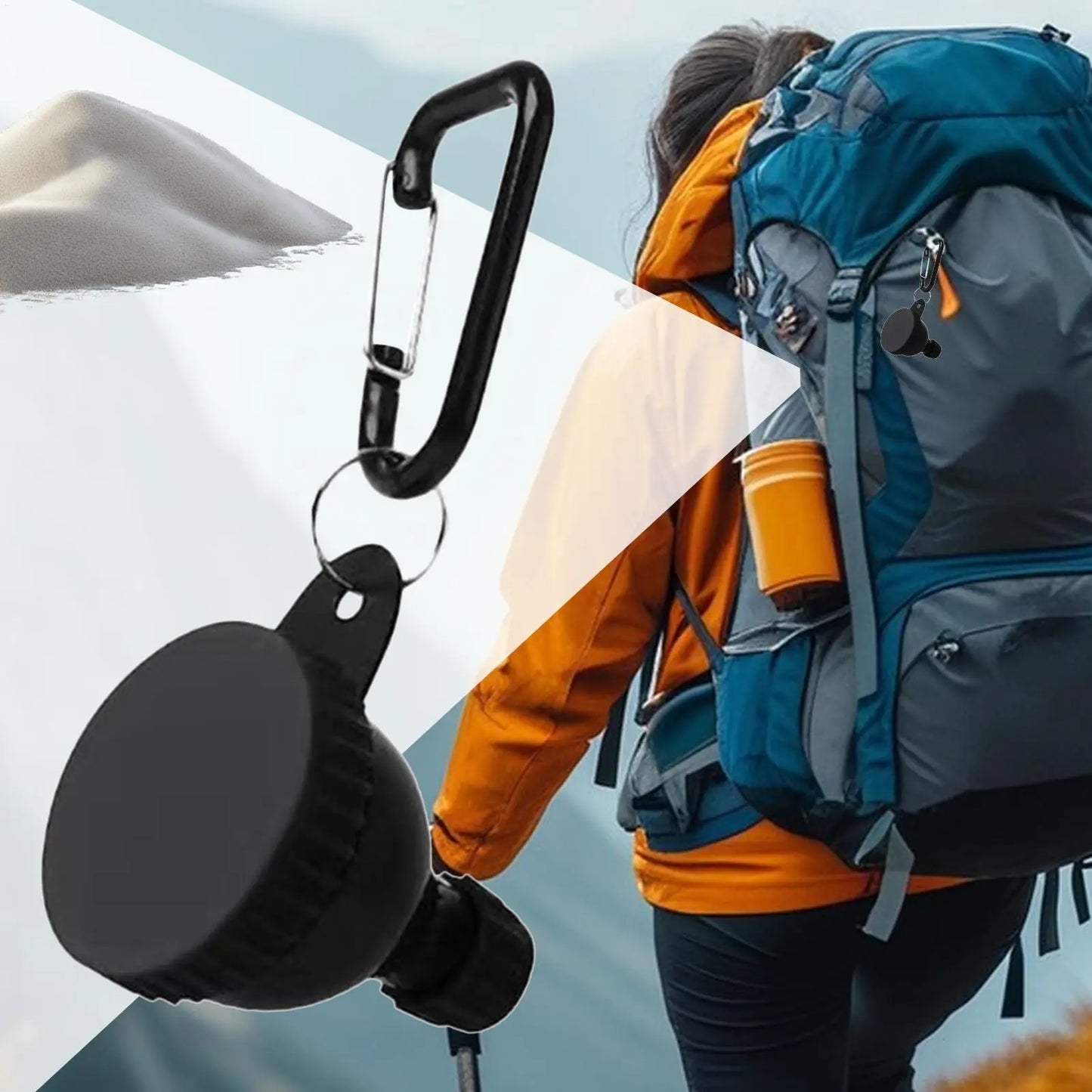 Protein Powder Travel Container Portable Mini Protein Powder Bottle with Keychain Funnel Box Container Small Cup Outdoor Storage