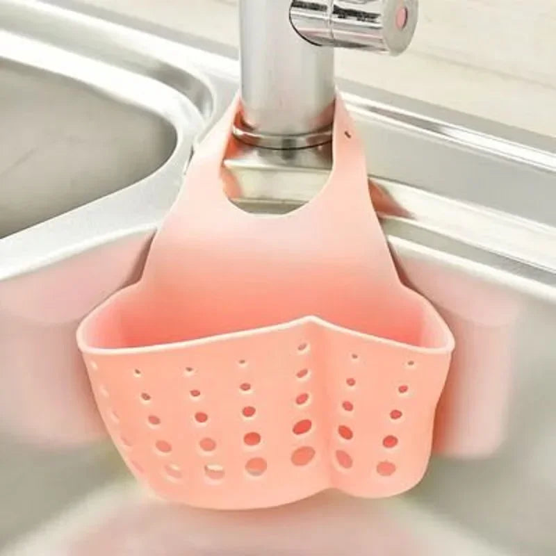 Drain Basket, Sink Holder, Storage Tools, Kitchen Bathroom Storage Shelf, Sponge Holder, Kitchen Drain Basket Draining Rack