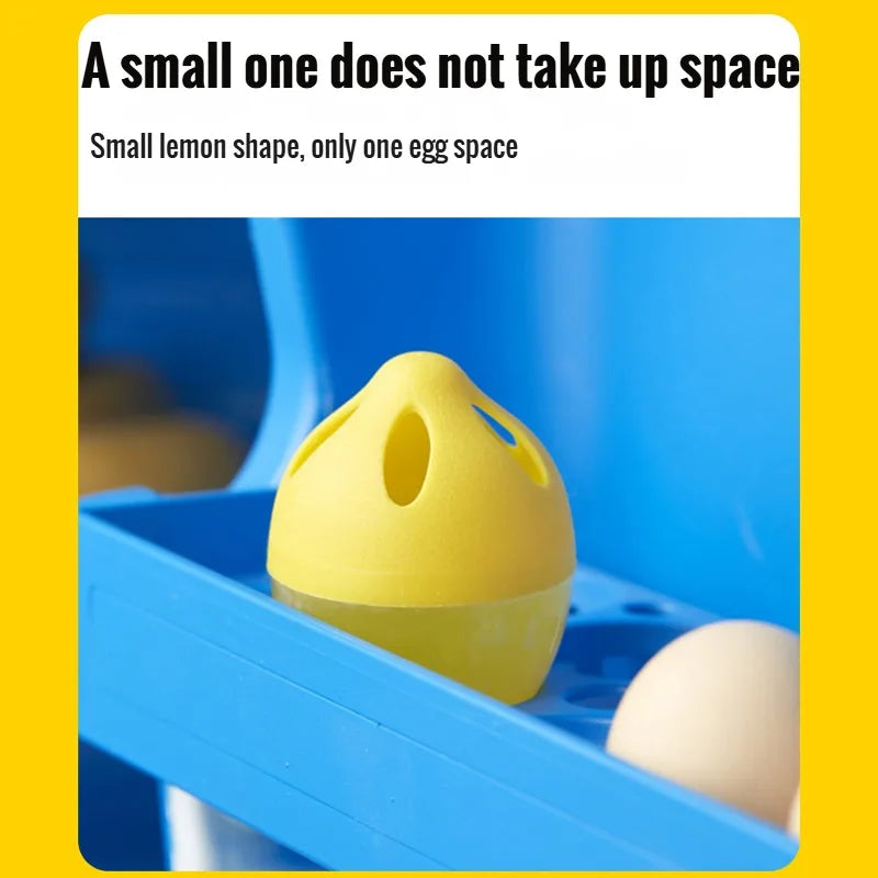 Set of 4 Eco-Friendly Fridge Refresheners - Odor Absorbing & Antibacterial, Cute Lemon Egg Shape, Safe for Food Storage