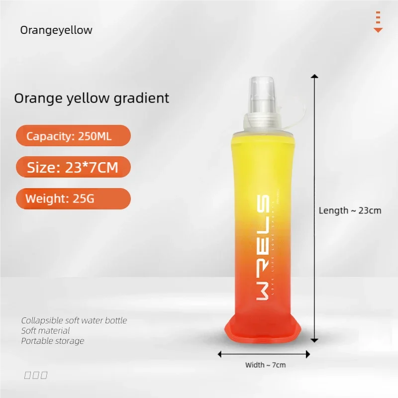 Sport Water Bottle TPU Folding Soft Flask Drink Portable Water Bottle High Flow Running Hiking Bicycle Fitness Water Bag