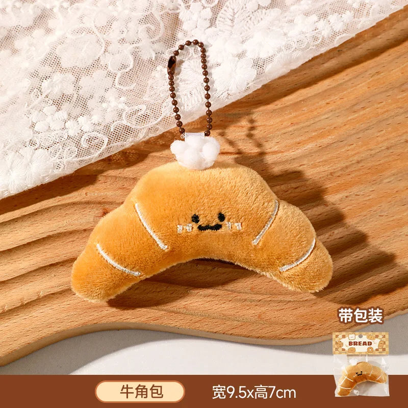 Cute Bread, Plush Bags, Pendants, Keychains, Creative Little Dolls Accessories Wholesale Cartoon Girl Backpack Accessories