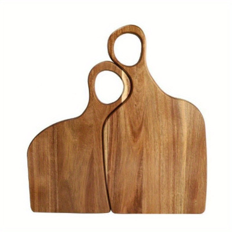 Set of 2 Walnut Wood Cutting Boards - Premium Handcrafted Kitchen Chopping Boards for Food Prep, Eco-Friendly, Food-Safe Log Material, Ideal for Couples & Home Chefs