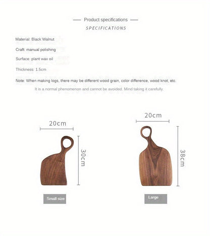 Set of 2 Walnut Wood Cutting Boards - Premium Handcrafted Kitchen Chopping Boards for Food Prep, Eco-Friendly, Food-Safe Log Material, Ideal for Couples & Home Chefs