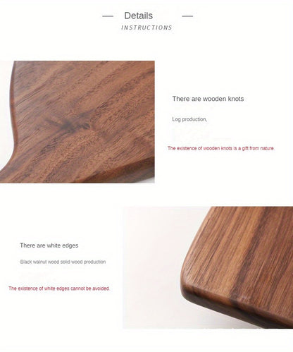 Set of 2 Walnut Wood Cutting Boards - Premium Handcrafted Kitchen Chopping Boards for Food Prep, Eco-Friendly, Food-Safe Log Material, Ideal for Couples & Home Chefs