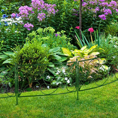 "Versatile Landscaping" Rustproof Decorative Garden Fence Border - No-Dig, Easy Install Flower Edging For Patio & Yard, Eco-Friendly Pp Material, Animal Barrier Included