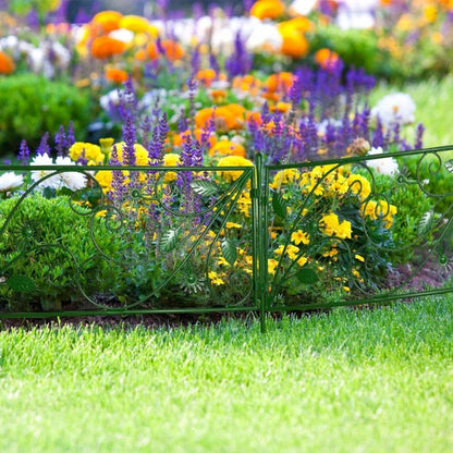"Versatile Landscaping" Rustproof Decorative Garden Fence Border - No-Dig, Easy Install Flower Edging For Patio & Yard, Eco-Friendly Pp Material, Animal Barrier Included