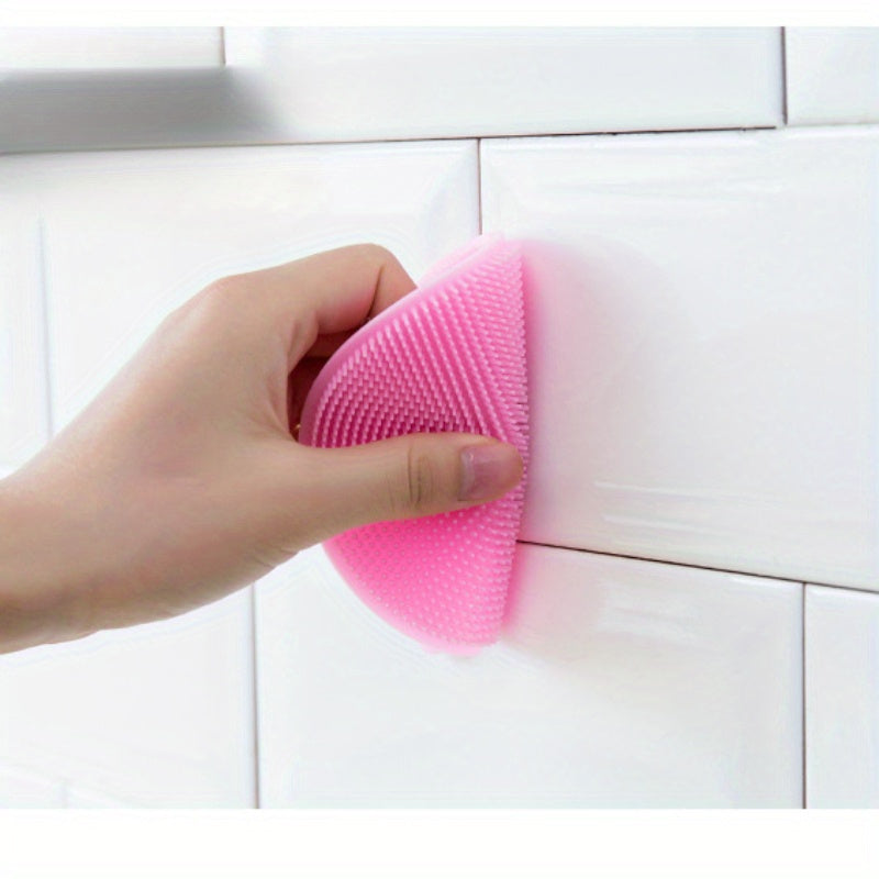 5pcs Silicone Dishwashing Scrubber Set - Reusable Uncharged Cleaning Brushes, Multipurpose Kitchen Scrub Pads for Pot, Dish, Fruit, Vegetable Cleaning - Eco-Friendly Scouring Brushes