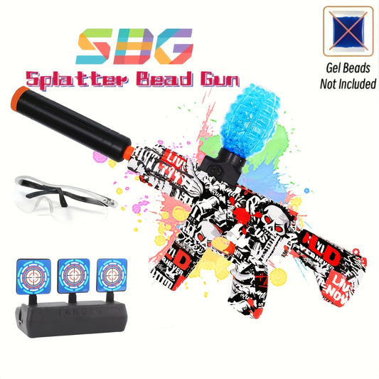 M416-Red Electric Blaster Gun Toys, Eco-Friendly Splatter Ball Blaster With Rechargeable Battery, without Water Beads