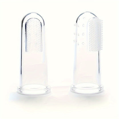 5-Piece Silicone Finger Toothbrushes For Dogs & Cats - Gentle Nylon Bristles, Eco-Friendly Pet Dental Care