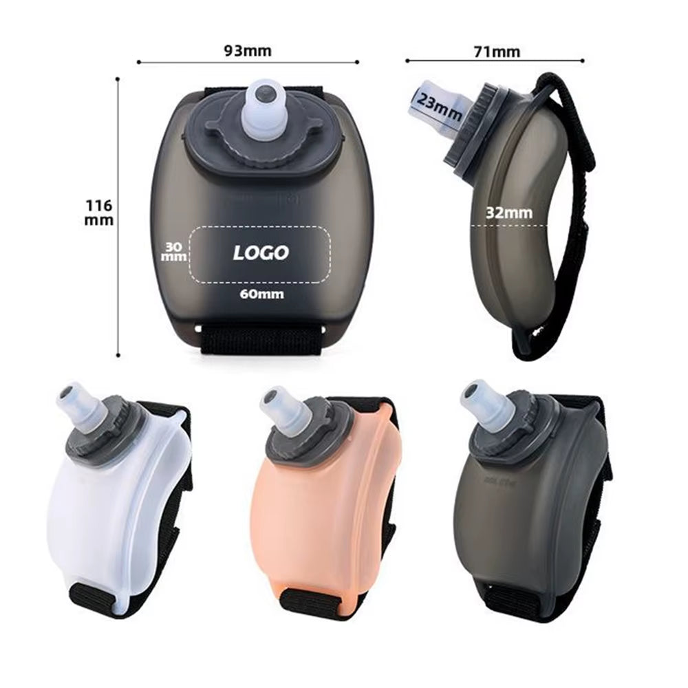 Portable Wrist Water Bottle for Outdoor Running Adjustable Cycling Sports Water Cup Mountain Climbing Marathon Fitness Hydration