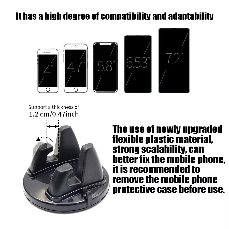 360° Universal Mobile Phone Holder Car Bracket Non-Slip Mount GPS All Phones