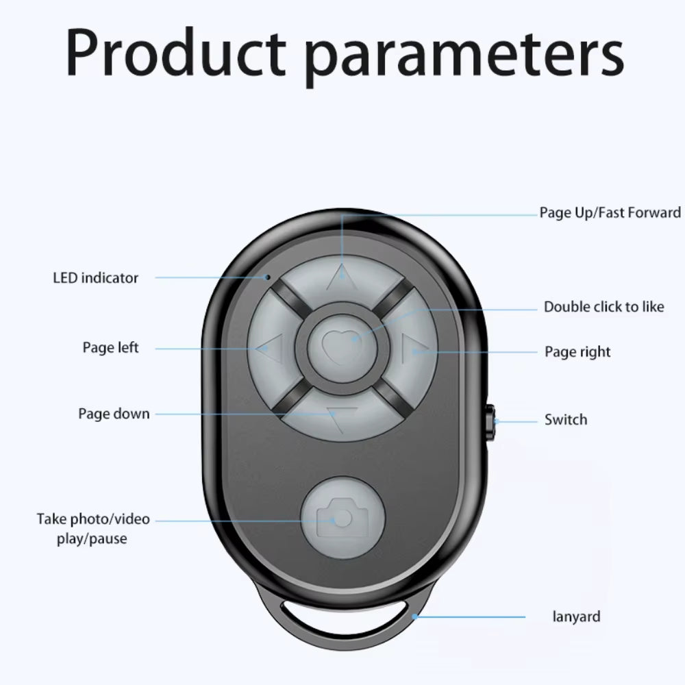 Bluetooth Remote Control for Iphone Xiaomi Android Ios Phones Selfie Stick Wireless Shutter Portable Phone Camera Controller