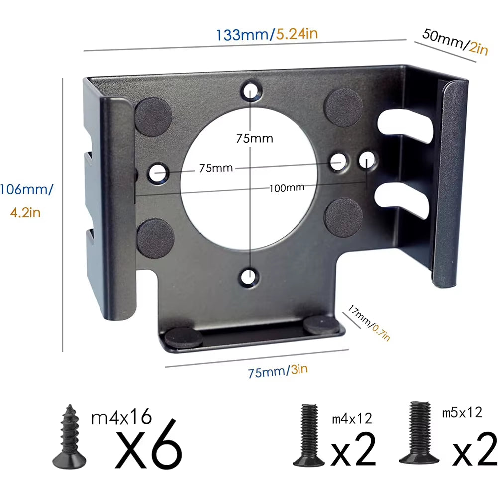 Under Desk Mount Metal Mount Holder Bracket under Desk Stand Accessories for Mac Mini M4/M4 Pro 2024