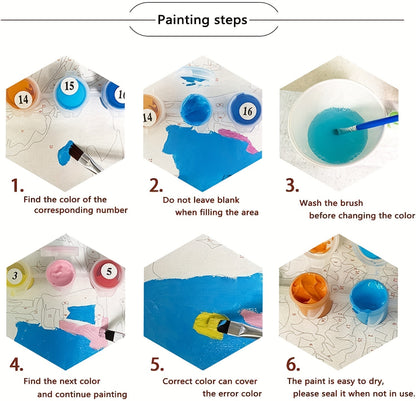 Diy Paint By Numbers Kit - Scenic Wetlands & Reeds | 19.7X15.7" Canvas | Eco-Friendly Acrylic Paints & Brushes Included (Frame Not Included)