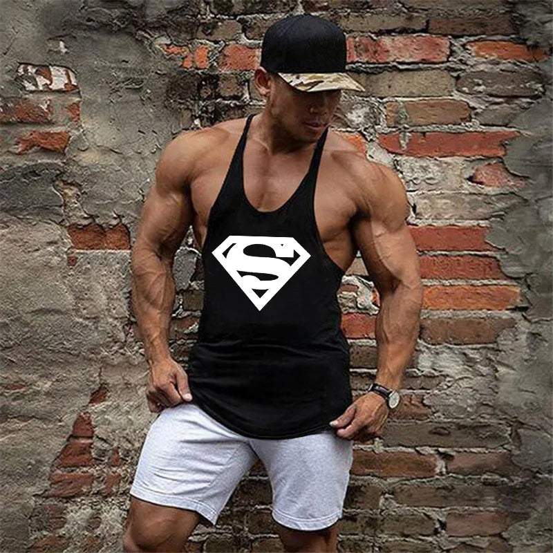 Men's Brand Bodybuilding  Fitness Gym Mens Tank Tops Shirt Clothing Muscle Sleeveless Singlets Fashion Workout Sports Vest
