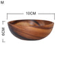 Household Round Wooden Fruit Salad Bowl Dinnerware Basin Container Kitchen Tool Tableware Beech Bowl