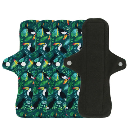 Eezkoala Eco-friendly  Cloth Menstrual Pad Fashion Pattern Polar Fleece Sanitary Pad Reusable Good absorbent Mama pad 5 Pcs