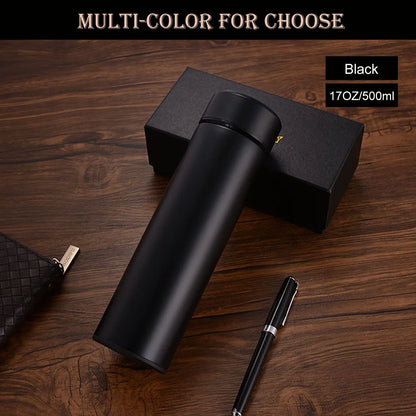 Custom Name Smart Digital Water Bottle Keeps Cold and Heat Thermal Bottle Stainless Steel Thermos for Baby Children Kids