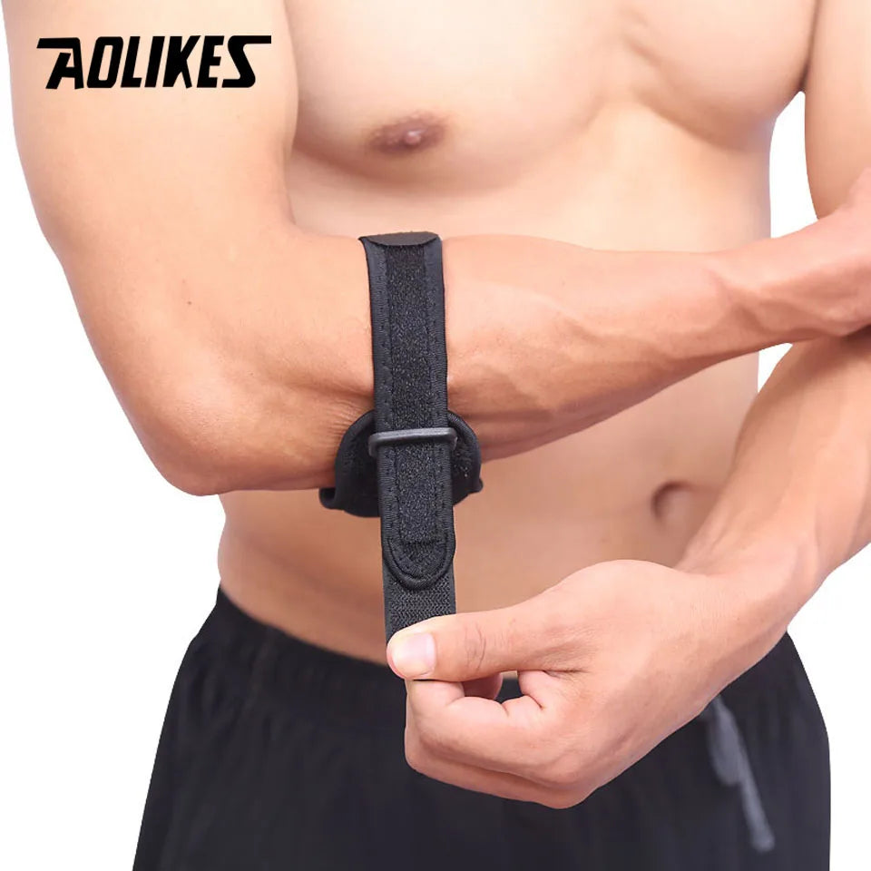 AOLIKES 1PCS Adjustable Basketball Badminton Tennis Golf Elbow Support Golfer's Strap Elbow Pads Lateral Pain Syndrome Brace