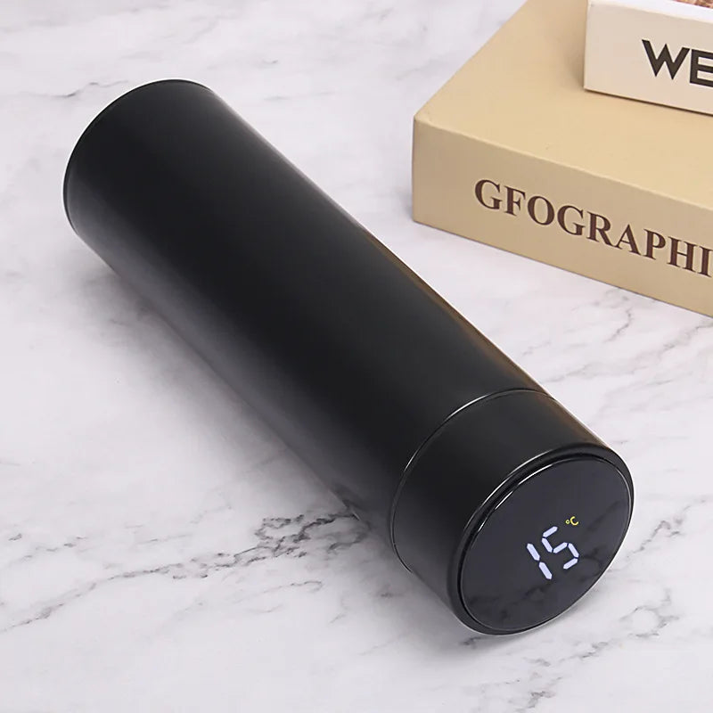 Vacuum Water Bottle Smart Display Temperature 500ML Safety 304 Stainless Steel Coffee Thermose Men Business Gift Customized Logo