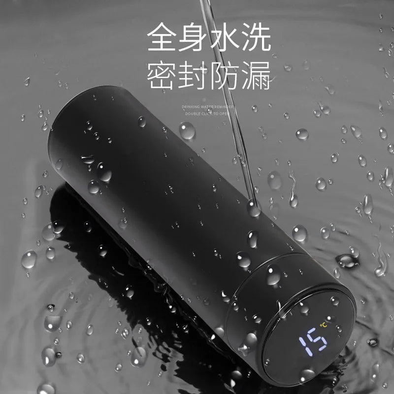 Vacuum Water Bottle Smart Display Temperature 500ML Safety 304 Stainless Steel Coffee Thermose Men Business Gift Customized Logo