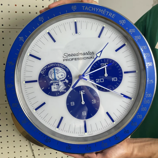 Home Decorative Watch Wall Clocks Brands Metal Glass Quartz French Luxury Gift Design Living Room Modern Art Creative Wall Blue