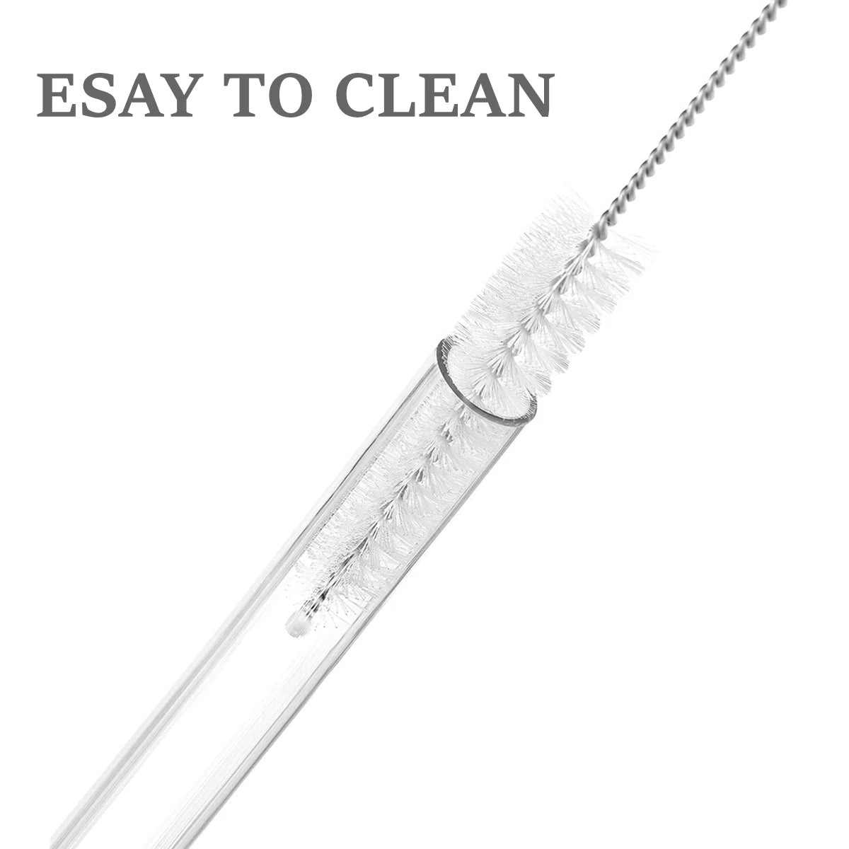 Eco-friendly Reusable Glass Wide straw Boba Drinking Straws Bubble Tea Straws for Smoothie Milkshakes Straws with Cleaning Brush