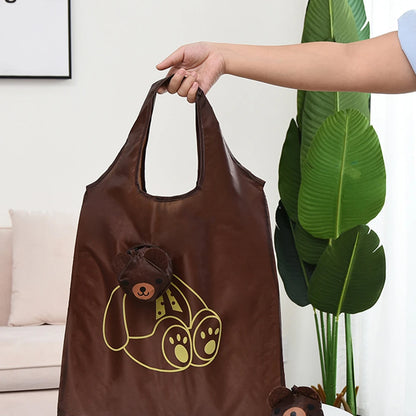 Eco Friendly Foldable Shopping Bag Cartoon Reusable Shoulder Bag Women's Portable Grocery Bags Storage Tote Bag Home Organizator