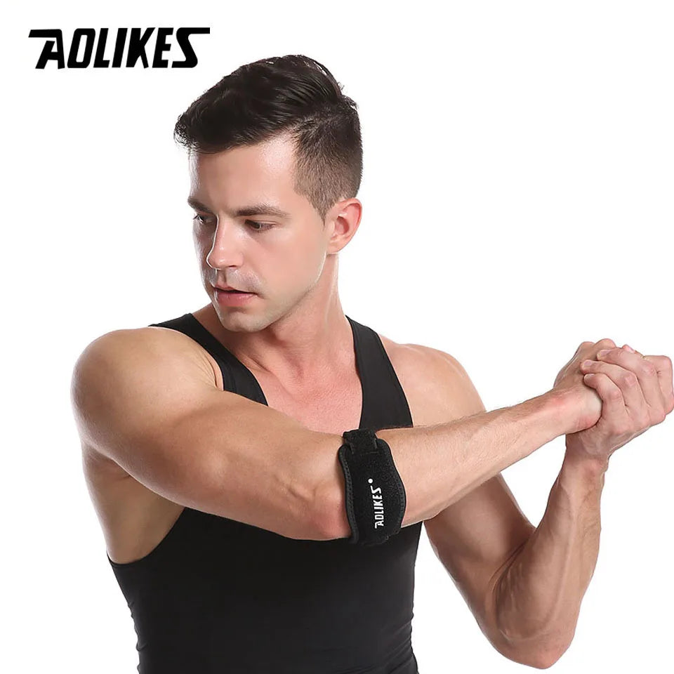 AOLIKES 1PCS Adjustable Basketball Badminton Tennis Golf Elbow Support Golfer's Strap Elbow Pads Lateral Pain Syndrome Brace