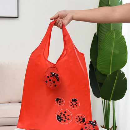 Eco Friendly Foldable Shopping Bag Cartoon Reusable Shoulder Bag Women's Portable Grocery Bags Storage Tote Bag Home Organizator