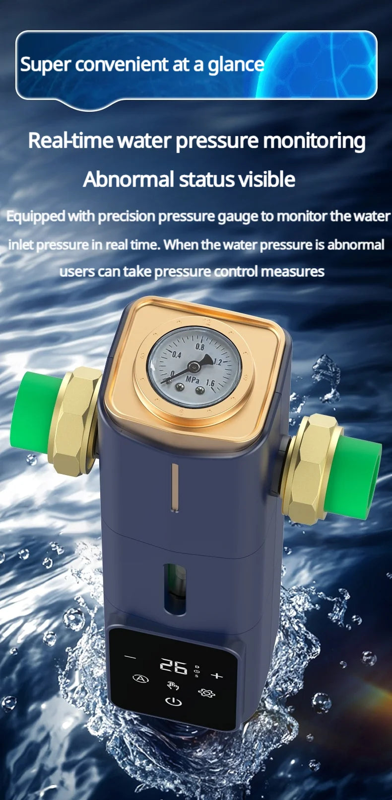 BORVA 8000L/H Smart Home Central Bionic Water Purification Pre-Filter with Automatic Timed Self-Cleaning and High Flow Rate