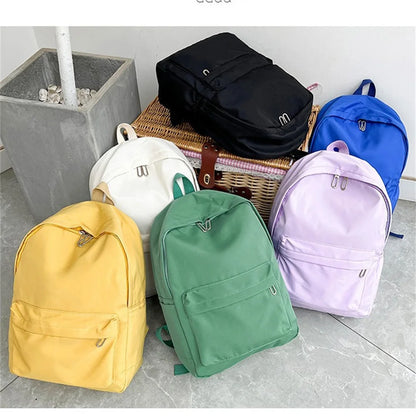 Customized New School Bags Personalized Name Embroidery Large Capacity Nylon Student Backpack Adult Children Travelling Bags