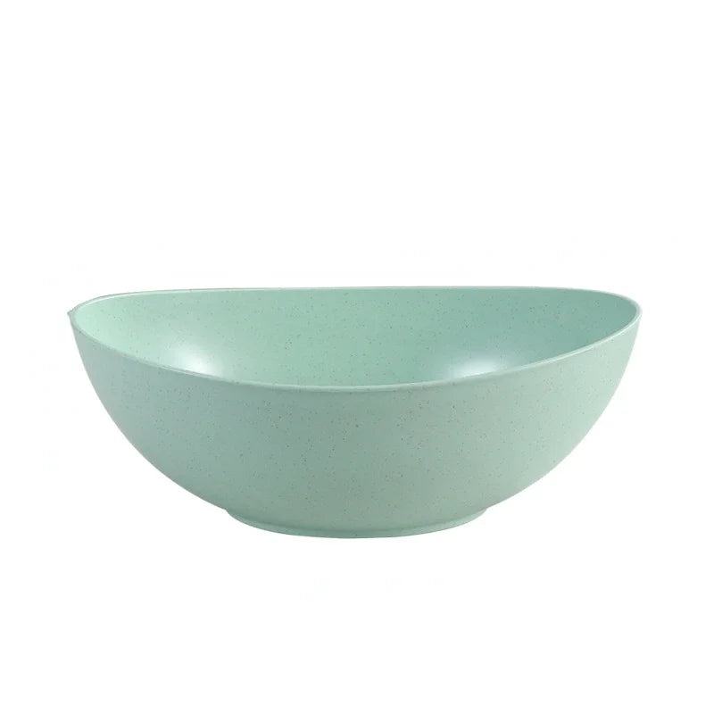 Sale Eco Friendly Wheat Straw Bowl Large Kitchen Fruit Salad Vegetable Dish Creative Microwavable Food Bowl for Household Use