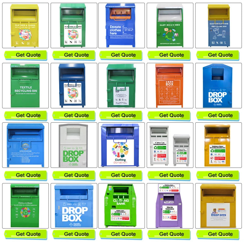 Eco-Friendly Clothing Bin Sustainable Textile Bin Clothing Reuse Container Charity Clothing Bin