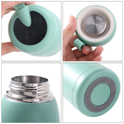 320ml Smart Thermos Cup Stainless Steel Double Wall Intelligent Thermos Bottle Mini Digital Temperature Display Insulation Cup