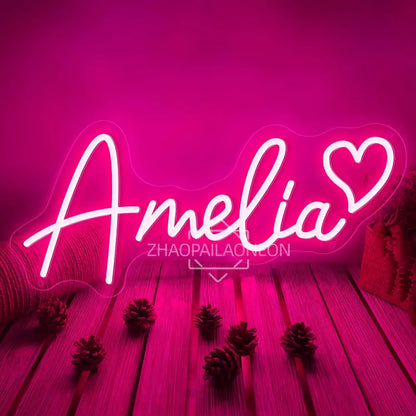 Custom Neon Sign Led Name Light for Kids Custom Name Signs Logo Birthday Lights Neon Led Personalized Gifts Bedroom Wall Decor