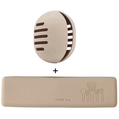Makeup Sponge Holder Eco-Friendly Silicone Beauty Eggs Storage Case Multi-hole Travel Protable Cosmetic Puff  Organizer Box