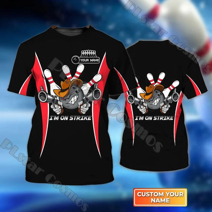 Summer Latest Mens t shirt Personalized Name Bowling Team 3D Full Printed Unisex Casual Tshirt Gift For Bowling Lovers DW206