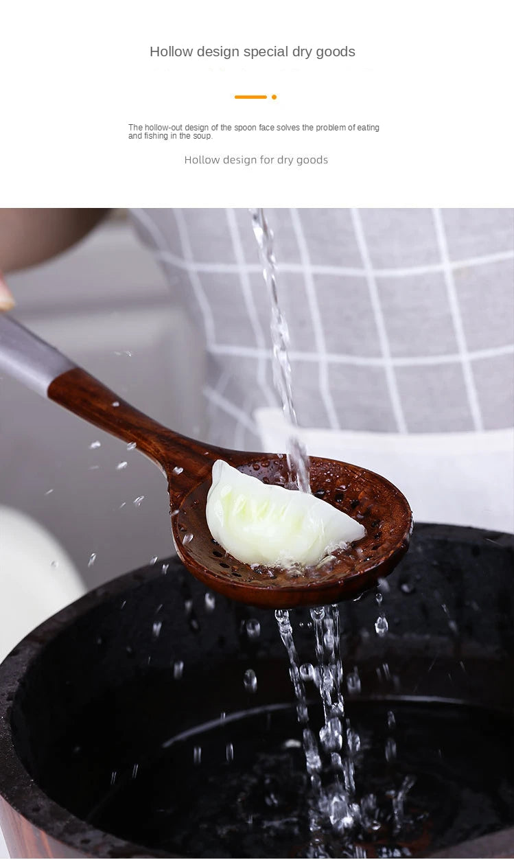 Solid Wood Cooking Tool Set Eco-friendly Teak Spatula Rice Scoop Environmental Protection Tableware Household ковшик кухонный