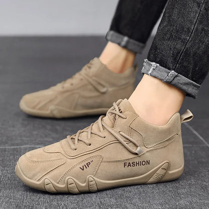 Ankle Boots For Men 2025 Spring Man Casual Sneakers Non Slip Khaki Work Mens Shoe Short Boots Loafers Lace Up Zapatillas Hombre