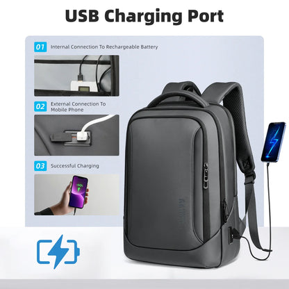 HK Business Backpack Multifunctional Men's 15.6" Laptop Bag Large Capacity Travel Backpacks Waterproof School Bags Work Rucksack