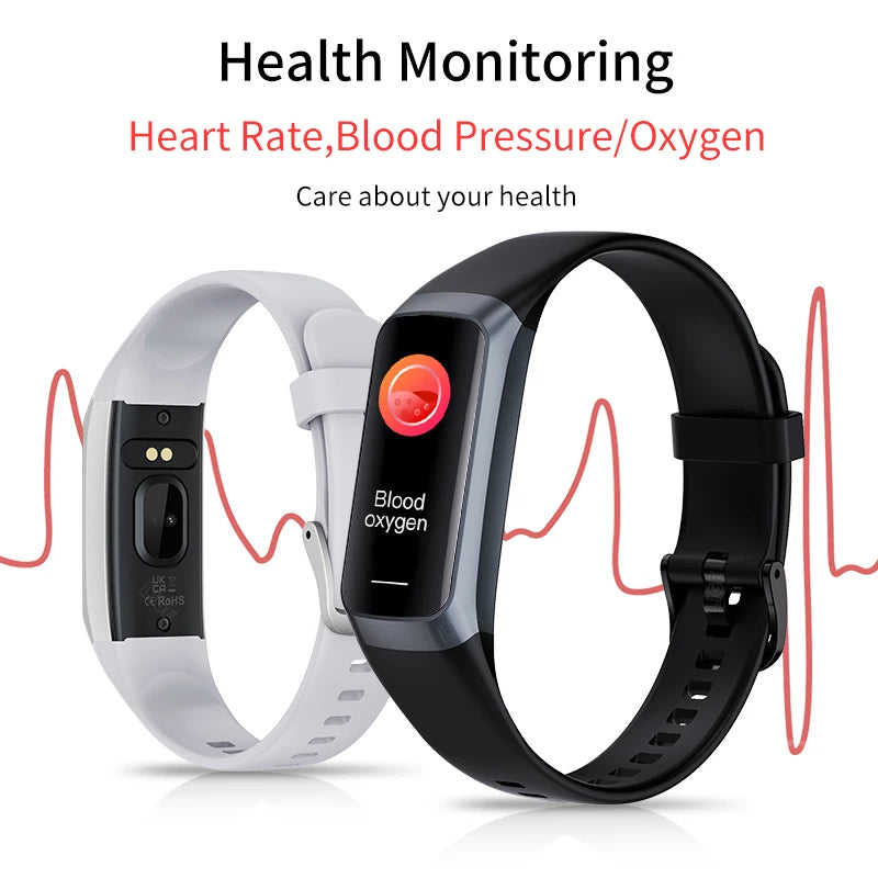LIGE Amoled Smart Watch Smartwatch Band Women Heart Rate Blood Waterproof Connected Smart Bracelet Sport Fitness Tracker  Watch