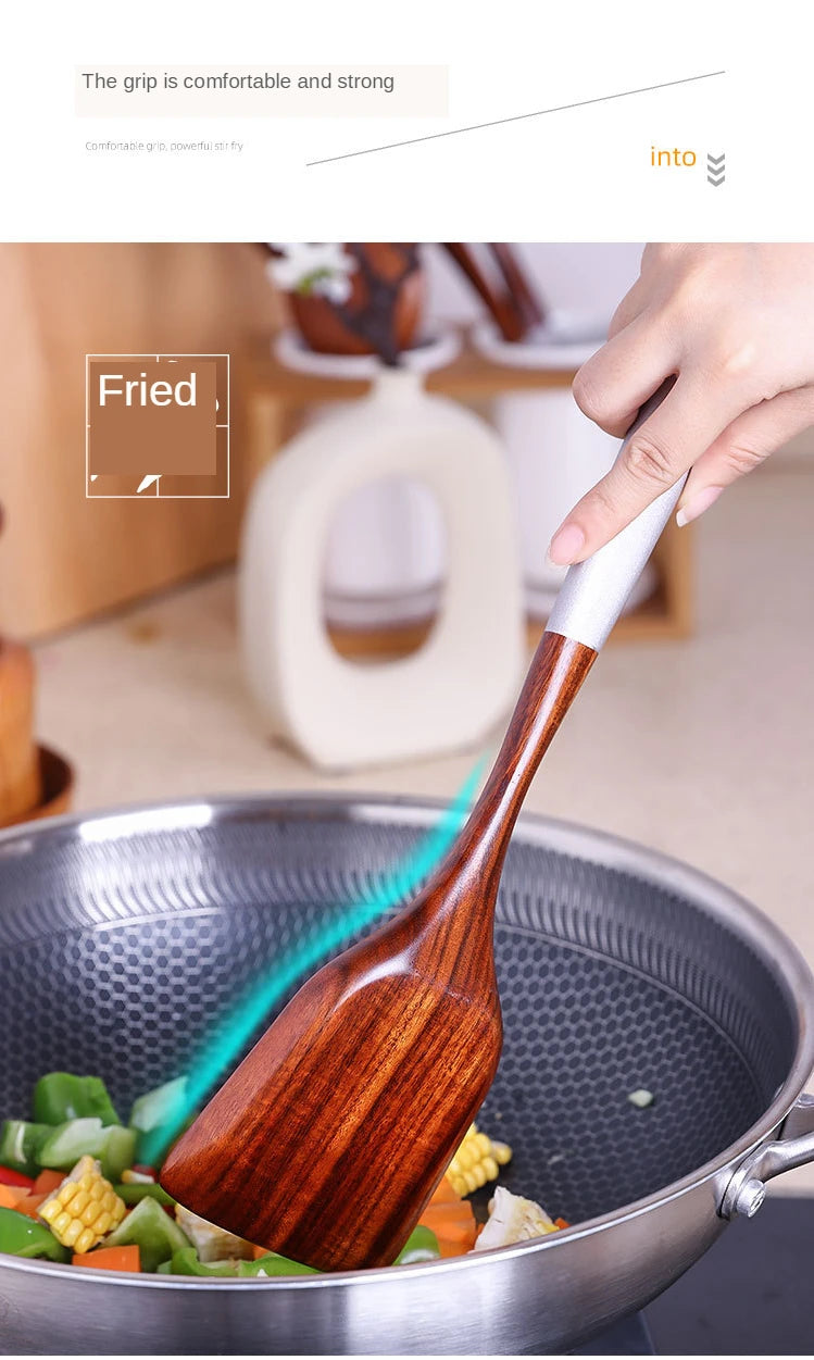 Solid Wood Cooking Tool Set Eco-friendly Teak Spatula Rice Scoop Environmental Protection Tableware Household ковшик кухонный