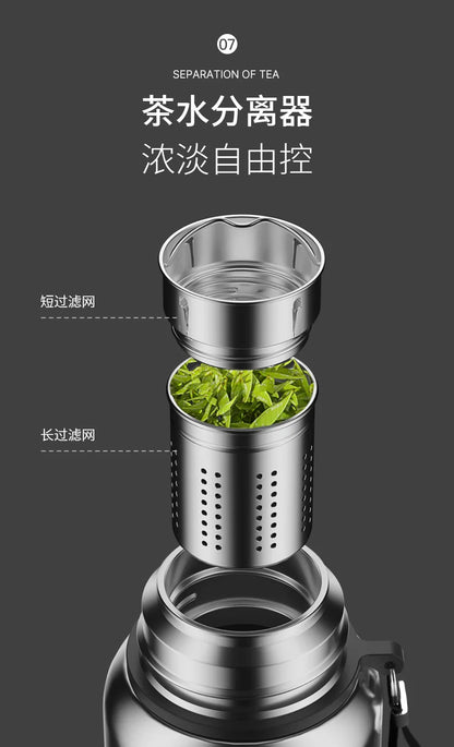 1200ML Smart Thermos Bottle Temperature Display Keep Cold and Hot Water Bottle Thermos for Water Tea Outdoor Sport Water Bottle