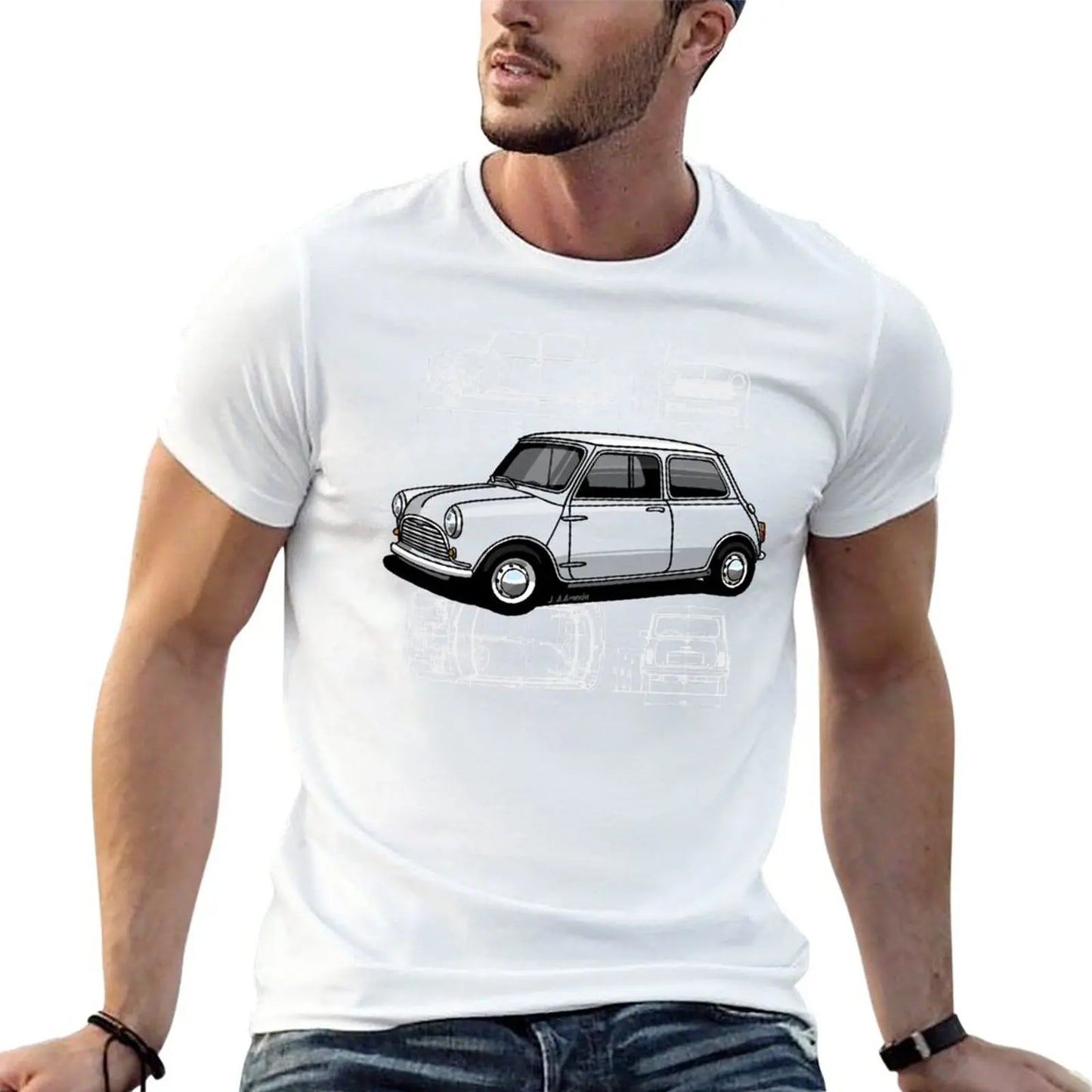 Copia de My drawing of the first utility vehicle to win the Monte Carlo Rally T-Shirt tops plus size tops men t shirts