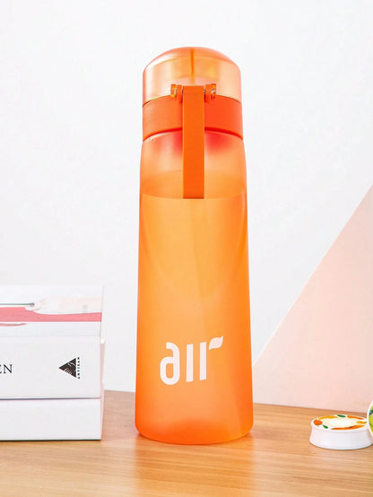 1pc Air Water Bottle With 1pc Random Flavor Pods Portable Transparent With Straw Leak Proof Suitable for Outdoor Sports