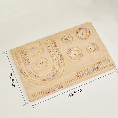 Eco-Friendly Bamboo Bead Board Perfect Tool for Jewelry Making and Beading Projects Bracelet Necklaces Design Beading Mats Trays
