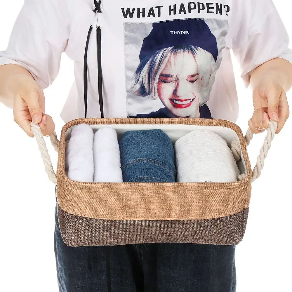 Home Supplies Sundries Sorting Basket Folding Linen Organizer Box Underwear Socks Baby Toys Storage Basket