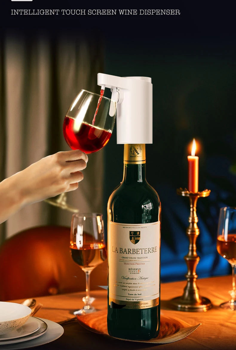 Smart Digital Wine Dispenser for Home Bar & Electric Aerator, Hands-Free Sensor for Wine, Whiskey, Spirits - Ideal Gift
